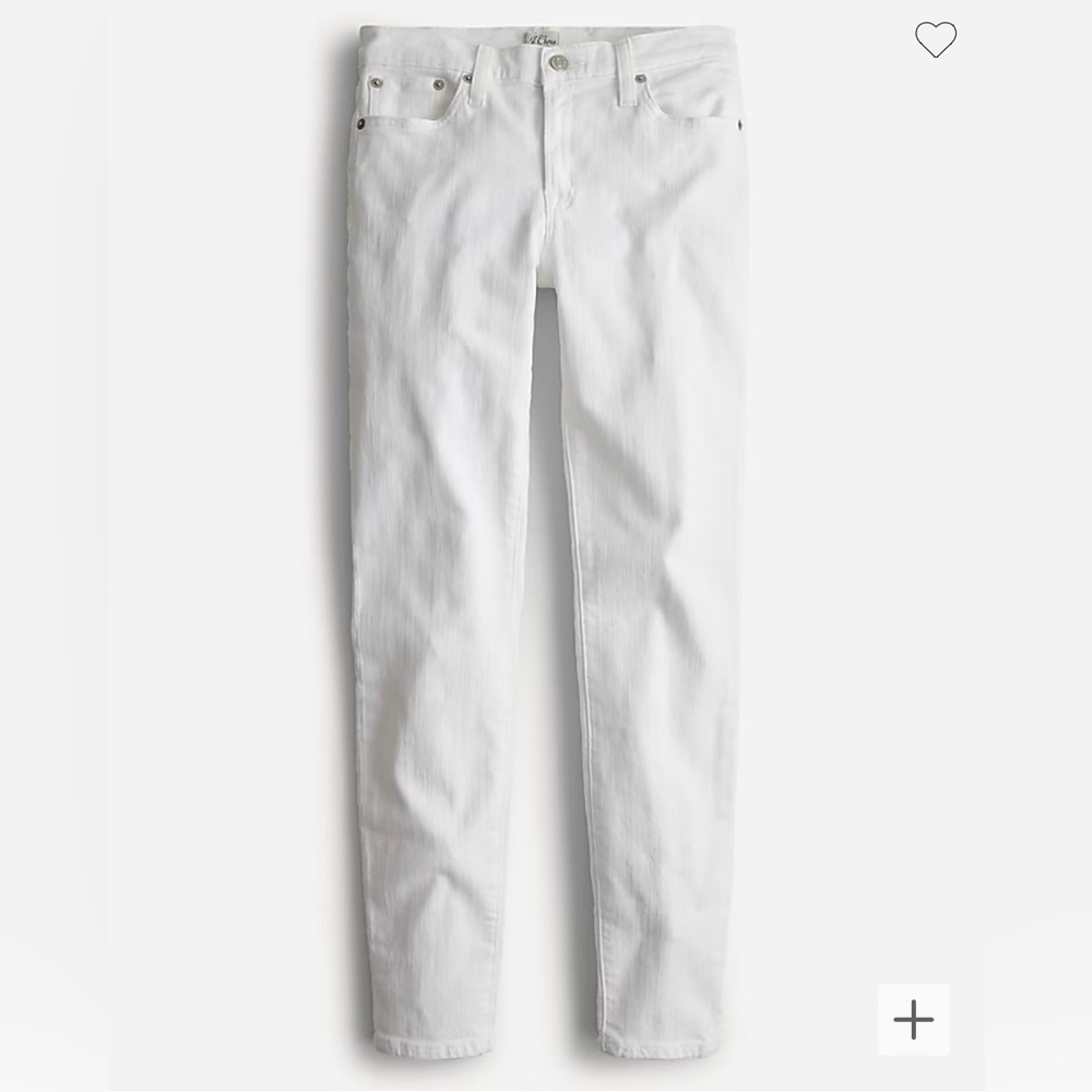 NWT J Crew 8” Toothpick Jean in White